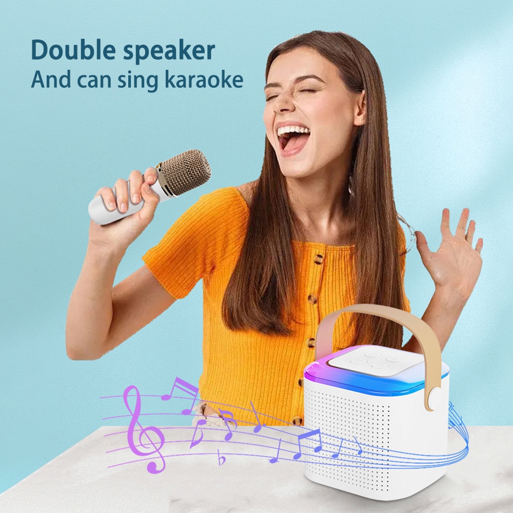 VIRWIR Loa BLUETOOTH Không Dây Tích Hợp Mic Hát Karaoke