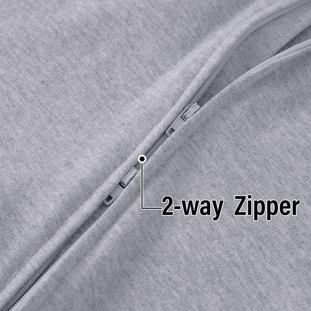 Bộ Đồ Ngủ Liền Thân Bằng cotton Có Khóa Kéo Đôi Màu Sắc Dành Cho Trẻ Sơ Sinh