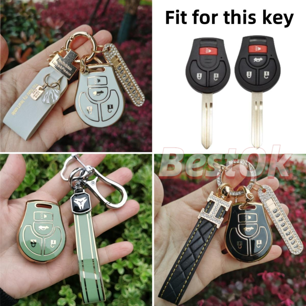 Vỏ TPU Bảo Vệ Chìa Khóa Xe Hơi 4 Nút Cho Nissan Teana X - Trail Murano March Genis Tiida Qashqai Livina Sylphy Sunny Jukea Almera