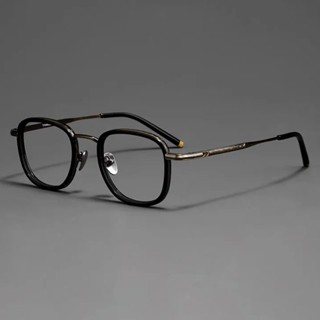 Handmade Khắc Hợp Kim Titan Kính Khung Nam Retro Cận Thị Quang Kính Khung Chống Ánh Sáng Xanh Kính Mắt Nhật Bản