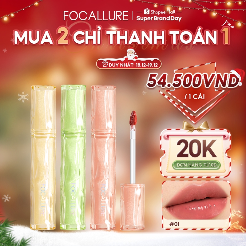 Focallure Son tint Chuyên Nghiệp Màu Đẹp Cá Tính Chống Nước Chống Dính Cốc 2g