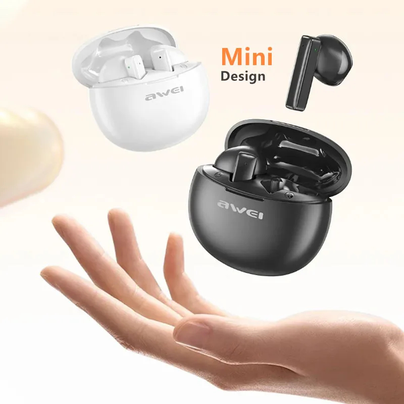 Awei T87 Bluetooth Tai Nghe Nhét Tai Không Dây ENC Gọi Loại Bỏ Tiếng Ồn Tai Nghe Nhét Tai 0.06S Độ Trễ Thấp Tai Nghe Chơi Game Mini