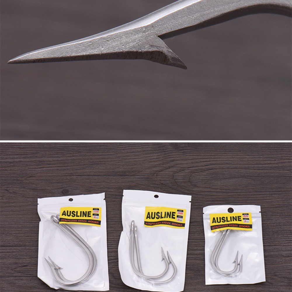 Set 5 Lưỡi Câu Cá Bằng Thép Các Bon 10/0# 9/0# 8/0# 7/0#