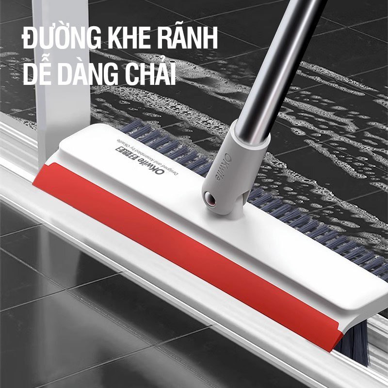 Dụng Cụ Chà Sàn Nhà Tắm Có Bàn Chải Chà Sàn Và Thanh Gạt Nước Chà Rửa 2 Trong 1 crevices Và Góc Bàn Chải Vệ Sinh Sàn Nhà