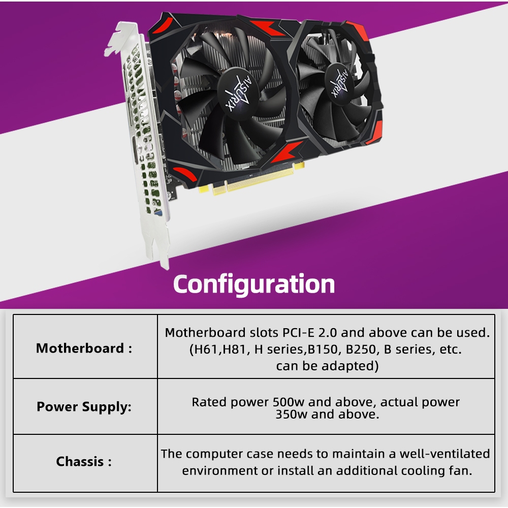 AMD Aisurix Thẻ Đồ Họa Chơi Game gpu gddr5 256bit vga rx 580 8gb 100% | BigBuy360 - bigbuy360.vn