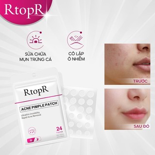 Set 24 Miếng Dán Mụn RtopR Vô Hình Chống Thấm Nước Tiện Dụng chăm sóc da Acnes Clear Patch