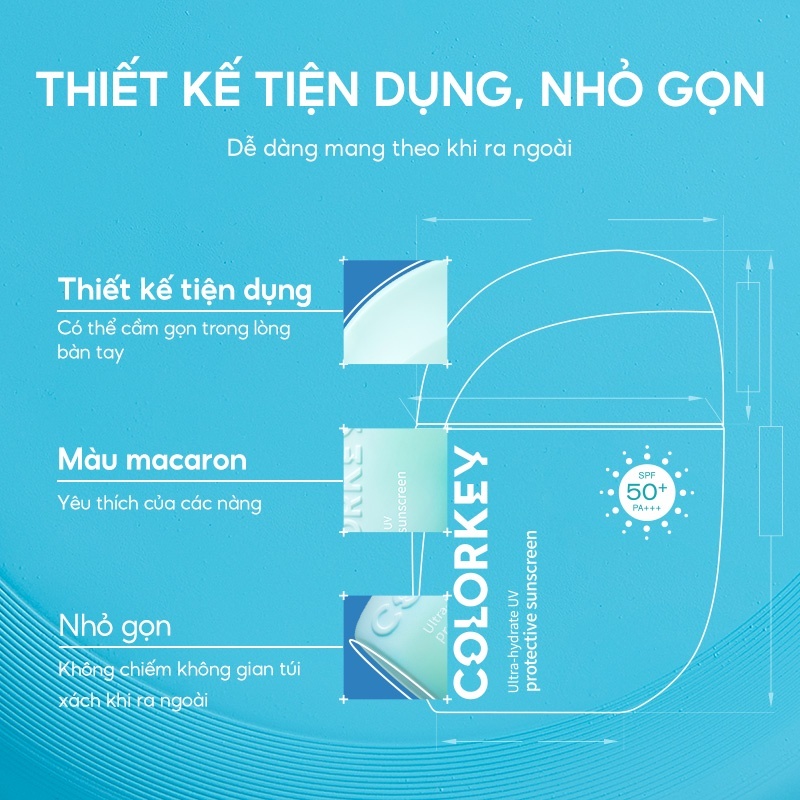 【COLORKEY】Kem chống nắng SPF 50 + giúp chống tia cực tím dung tích 40ml