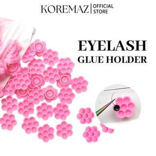 KOREMAZ Rorec Set 100 Giá Đỡ Keo Dán Lông Mi Giả Hình Bông Hoa Dành Cho Nữ