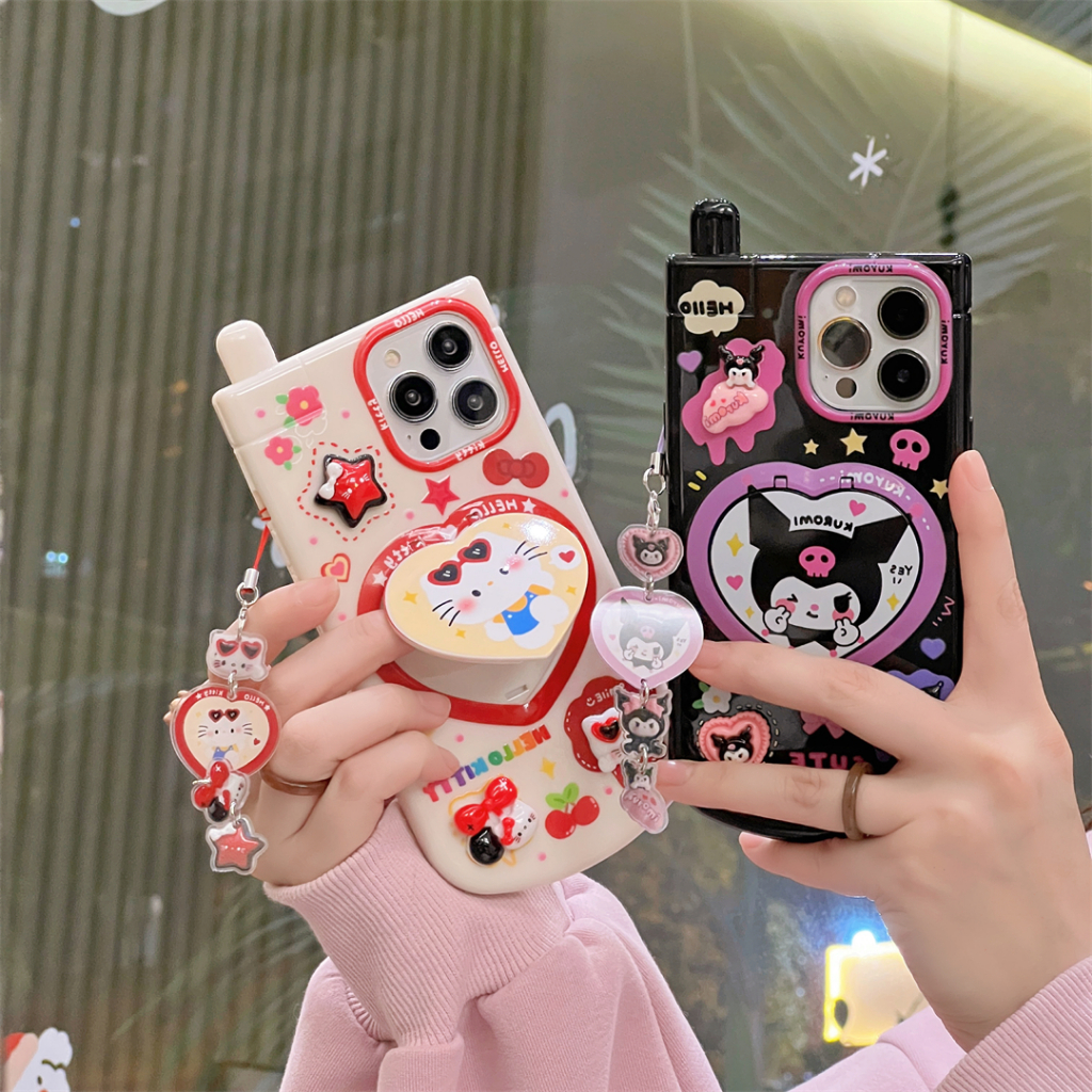 Big Brother 11 Stereo 12 Hello Kitty 13 Kuromi Love Mirror Apple 15promax Phone Case kt Cat Cartoon 