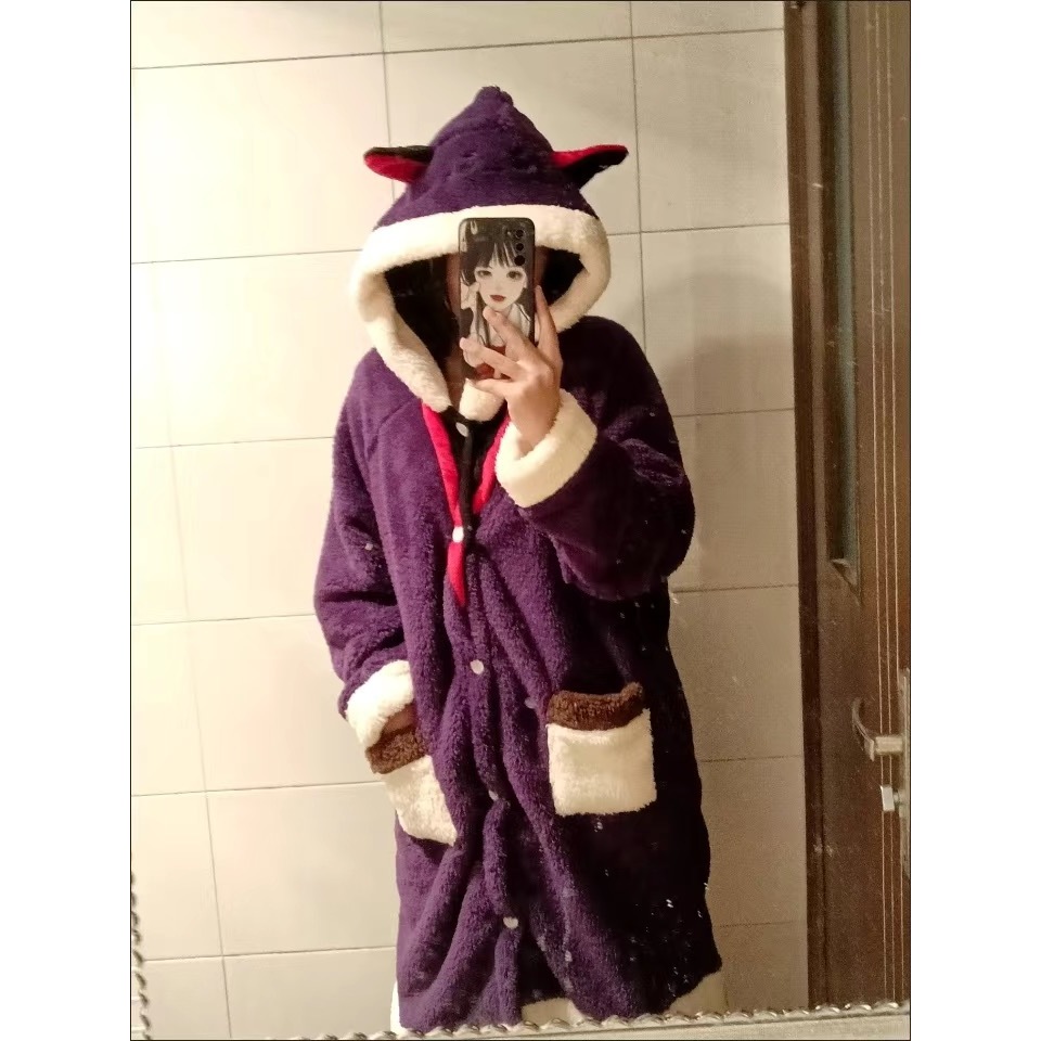 Genshin Bộ Đồ Ngủ pajamas Nhồi Bông Hình anime Wanderderder Sáng Tạo Mặc Ở Nhà Vào Mùa Đông