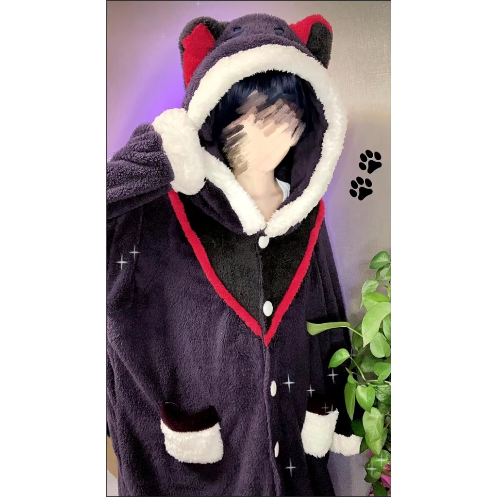 Genshin Bộ Đồ Ngủ pajamas Nhồi Bông Hình anime Wanderderder Sáng Tạo Mặc Ở Nhà Vào Mùa Đông