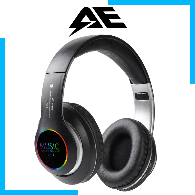 Tai Nghe bluetooth 5.0 vj033 Có Đèn led Nhiều Màu