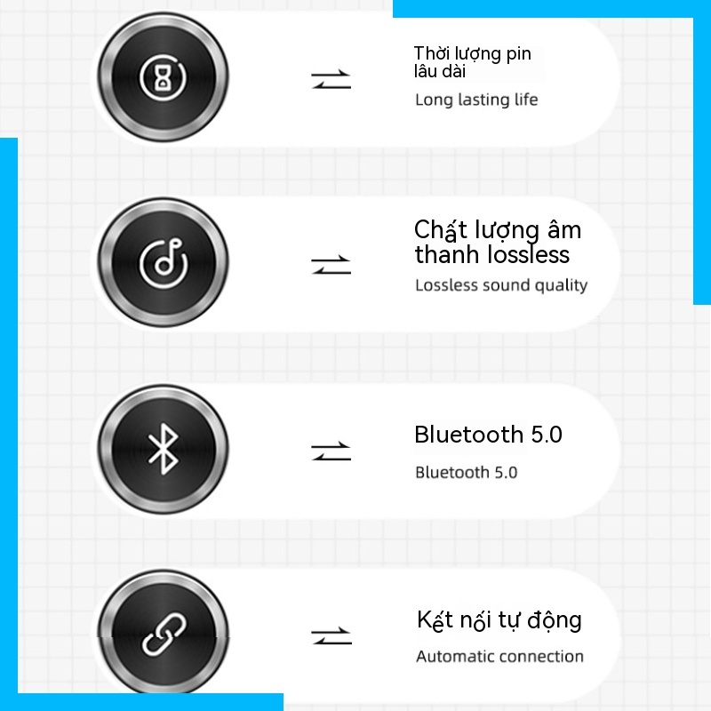 Tai Nghe bluetooth 5.0 vj033 Có Đèn led Nhiều Màu