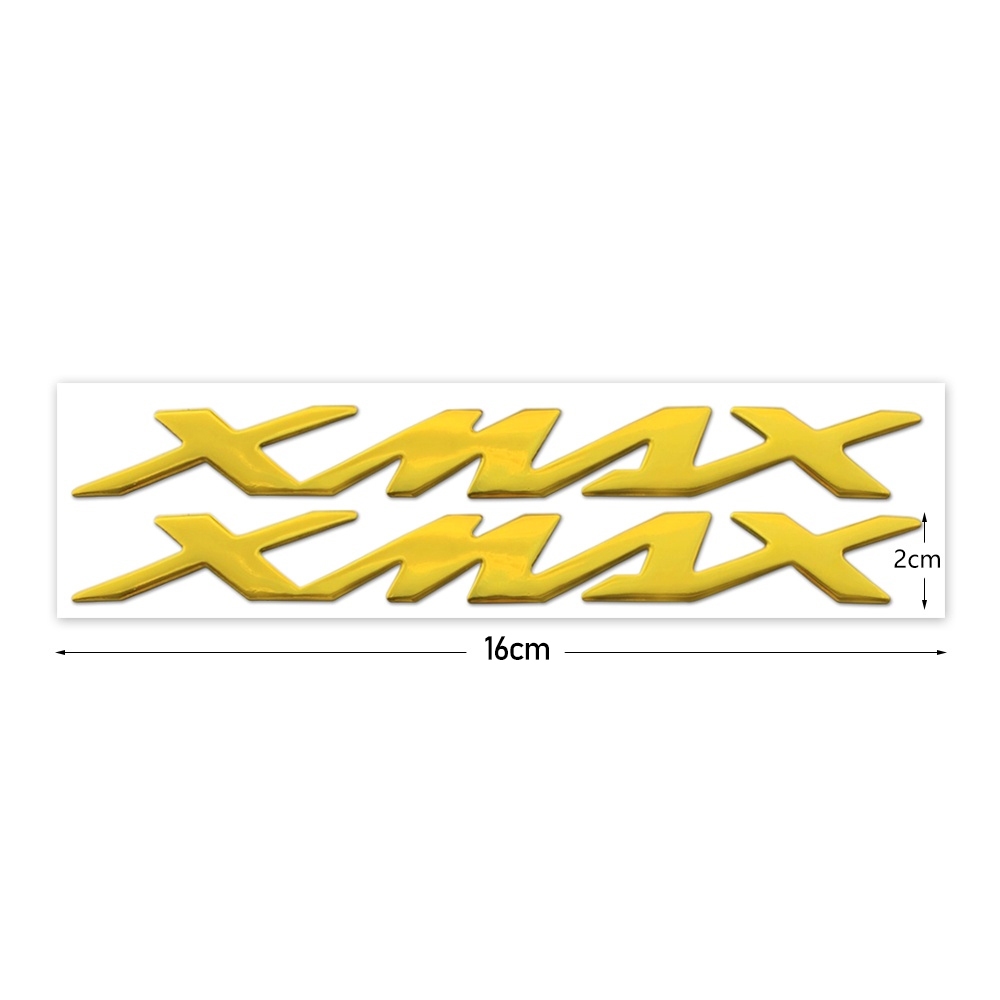 FENDER Set 2 Miếng Dán Logo 3D Bằng Nhựa Resin Trang Trí Thân Xe Yamaha Xmax 300 125 250 400