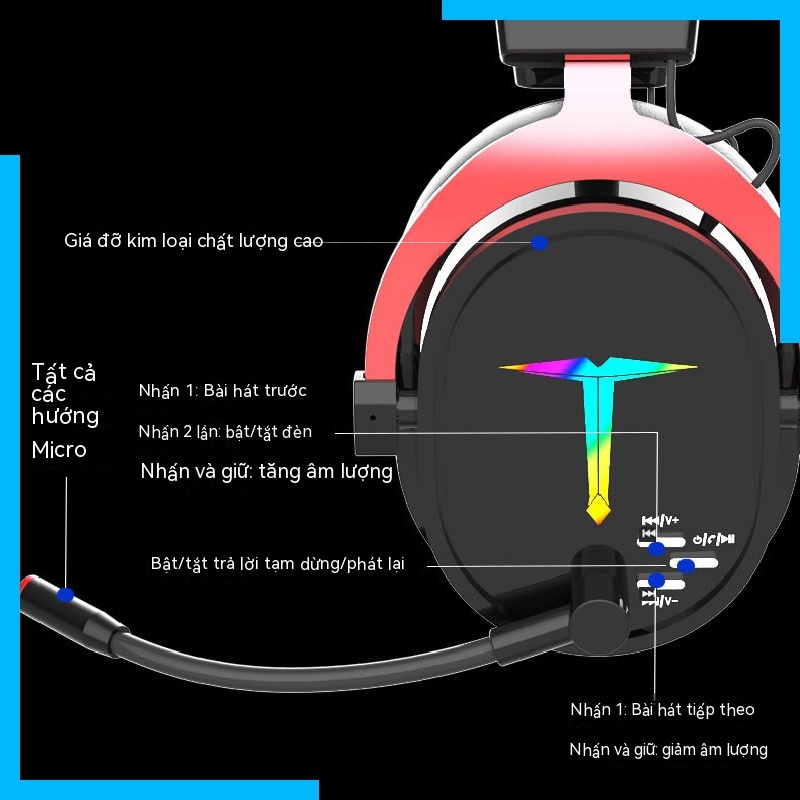 Tai Nghe bluetooth Không Dây Có Mic Cho Chơi Game esports / Máy Tính / Điện Thoại Di Động