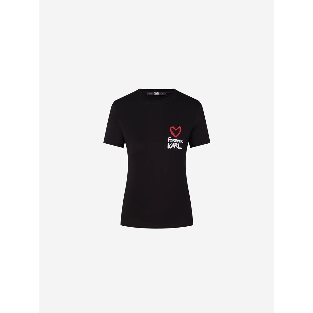 Áo Thun Tay Ngắn In Hình Trái Tim karl lagerfeld Phổ Biến Cho Nam Và Nữ