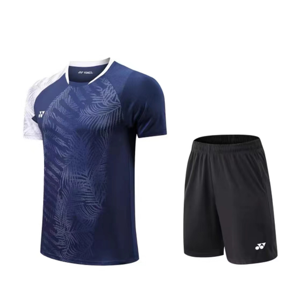 Onex Bộ Áo Khoác Tay Ngắn + Quần short + Áo Khoác Tay Ngắn + Mũ Đội Tuyển Đánh Cầu Lông / tennis Nhanh Khô Thoáng Khí Cho Nam Và Nữ