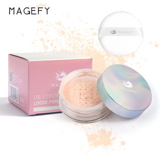 Phấn phủ MAGEFY bột từ tính kiềm dầu màu Hồng Chống nước chống mồ hôi Che lấp bóng dầu cho mặt