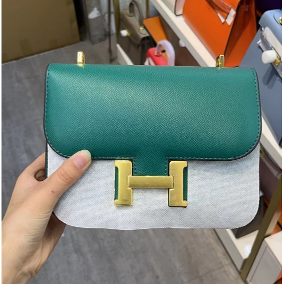 Túi Đeo Vai Da Bò Thật Dáng Vuông Nhỏ Thoải Mái Phong Cách Mới Kèm Hộp Đựng Cho Nữ777777-5285