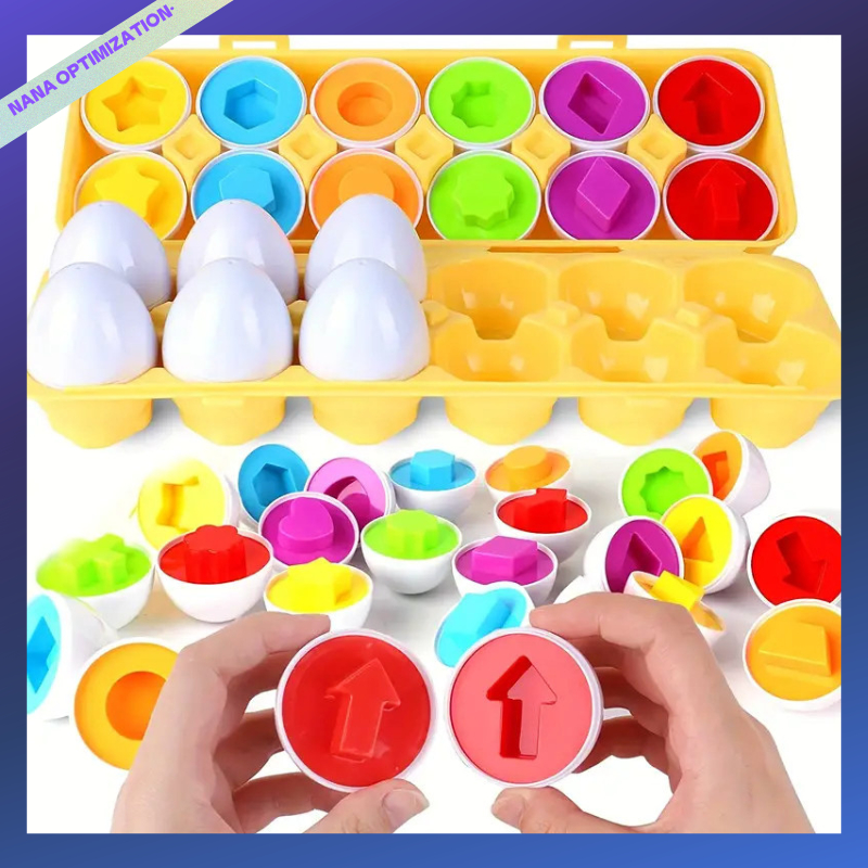 Đồ Chơi Lắp Ráp Hình Quả Trứng Màu Sắc Sặc Sỡ Phát Triển Trí Thông Minh Cho Trẻ Em
