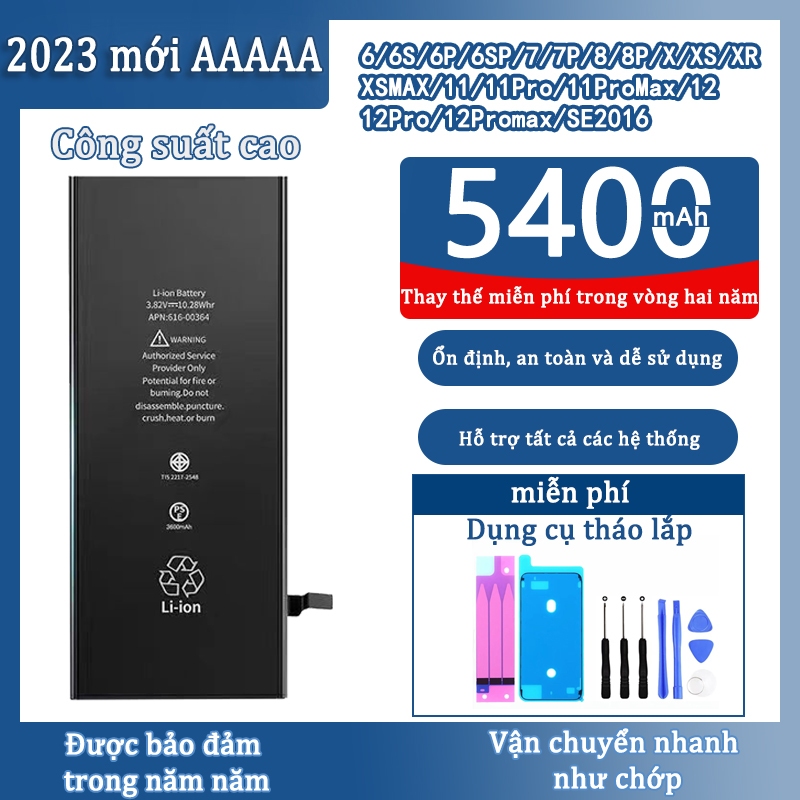 Pin Battery Dung Lượng Siêu Cao cho máy iP 5se/6/6s/6plus/6splus/7/7plus/8/8plus/X/Xs/11 + Tặng kèm bộ vít mở máy