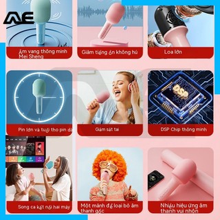 Micro Hát karaoke s8 max Kết Nối bluetooth Cho Điện Thoại