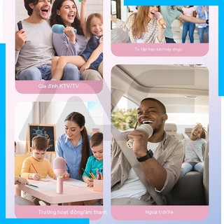 Micro Hát karaoke s8 max Kết Nối bluetooth Cho Điện Thoại