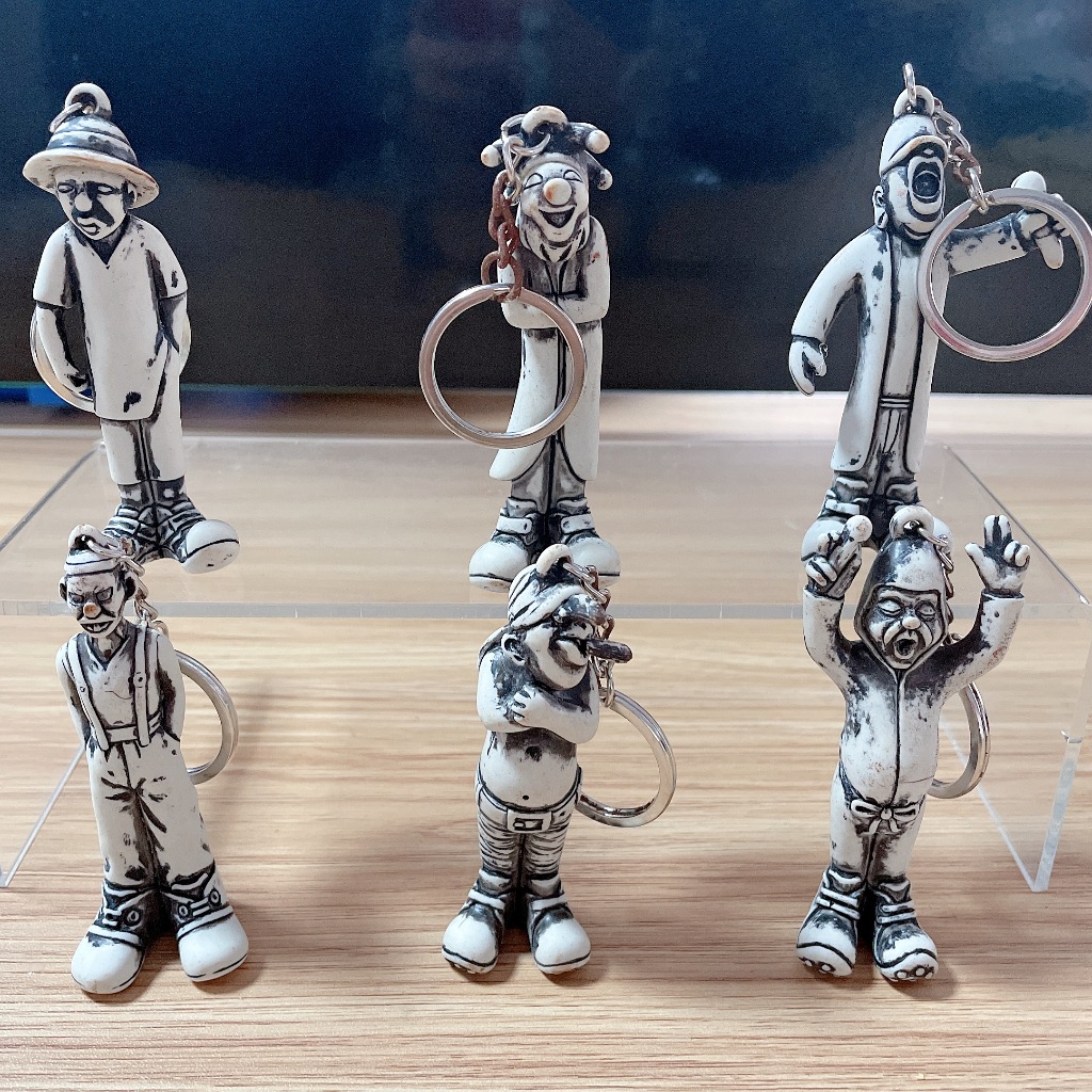 Set 6 Móc Khóa 8cm Mặt Nhân Vật Cổ Điển Thời Trang Cho Nam Nữ