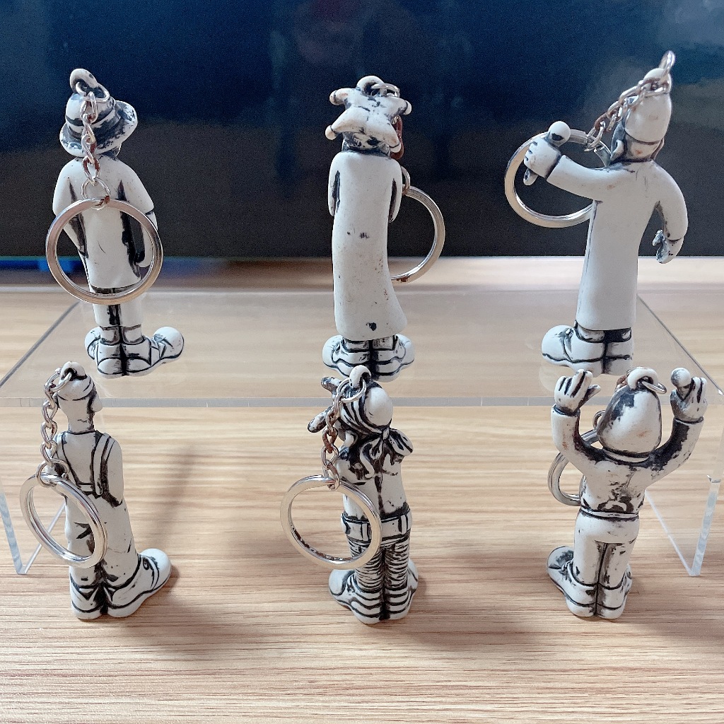 Set 6 Móc Khóa 8cm Mặt Nhân Vật Cổ Điển Thời Trang Cho Nam Nữ