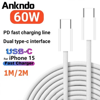 Dây Cáp Sạc Ankndo Cáp Sạc Nhanh Chuyển Đổi Dữ Liệu PD60W Type-C Sang Type-C for i/Phone 15