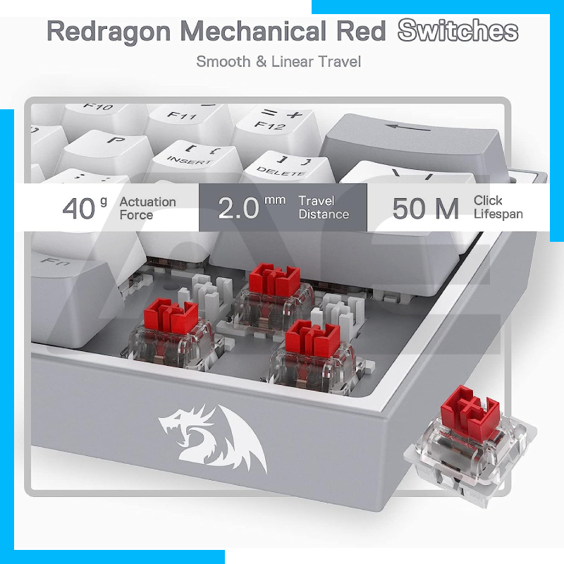 Bàn Phím mini Có Dây redragon k617 61 Phím rgb Dùng Để Chơi Game