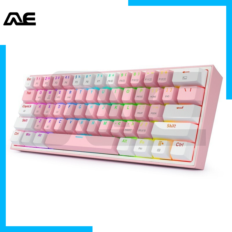 Bàn Phím mini Có Dây redragon k617 61 Phím rgb Dùng Để Chơi Game