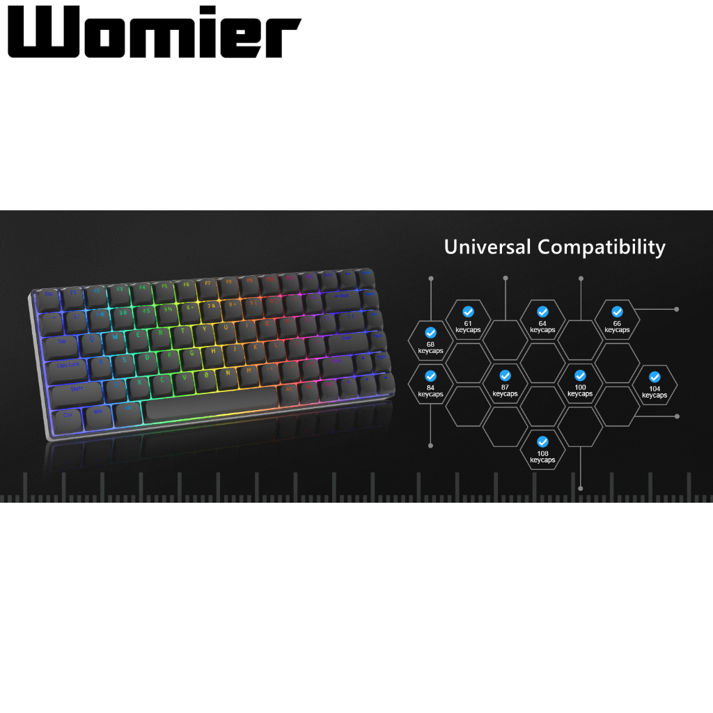Womier 118 Phím Cấu Hình Thấp Pudding Keycaps Tỏa Sáng Qua PBT Keycap Cho 60% 65% 70% Cherry Gateron MX Gamer Bàn Phím Cơ | BigBuy360 - bigbuy360.vn