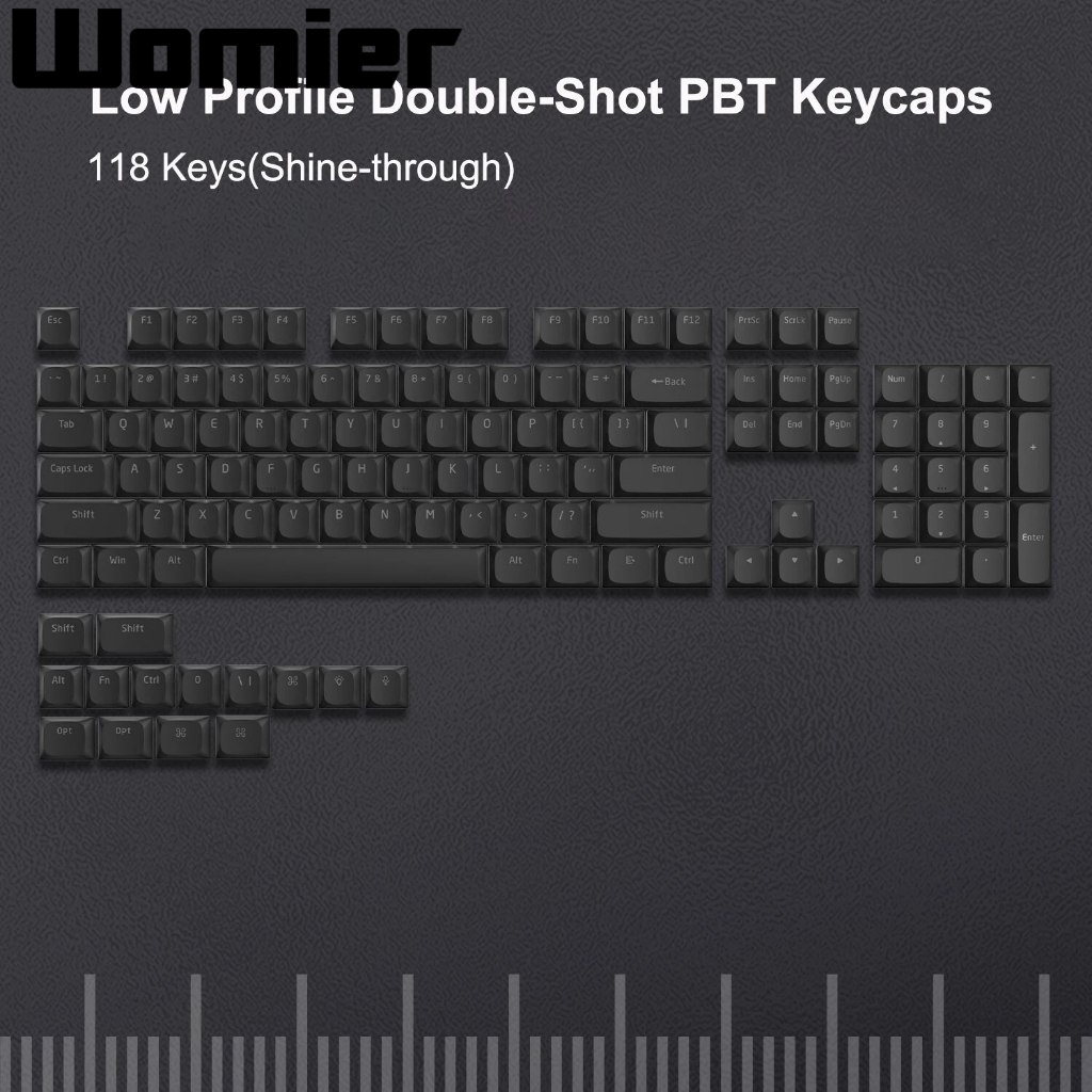 Womier 118 Phím Cấu Hình Thấp Pudding Keycaps Tỏa Sáng Qua PBT Keycap Cho 60% 65% 70% Cherry Gateron MX Gamer Bàn Phím Cơ | BigBuy360 - bigbuy360.vn