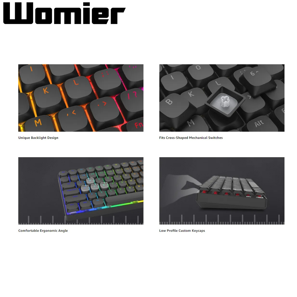 Womier 118 Phím Cấu Hình Thấp Pudding Keycaps Tỏa Sáng Qua PBT Keycap Cho 60% 65% 70% Cherry Gateron MX Gamer Bàn Phím Cơ | BigBuy360 - bigbuy360.vn