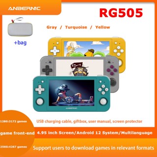 Máy Chơi game Cầm Tay anbernic rg505 Hệ Thống android 12 unisoc tiger t618 4.95-inch Có Đèn Led Và Phụ Kiện