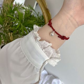 Vòng Tay Dây Thừng Đính Chuông Thời Trang Cho Nữ