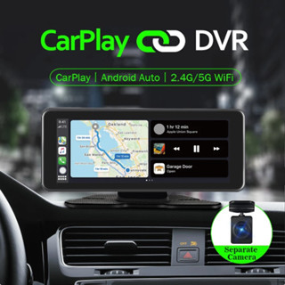 VSYS camera hành trình Màn hình cảm ứng 6,86 inch không dây Apple Carplay và Android Car Camera, Camera độc lập 1080p Hỗ trợ WiFi