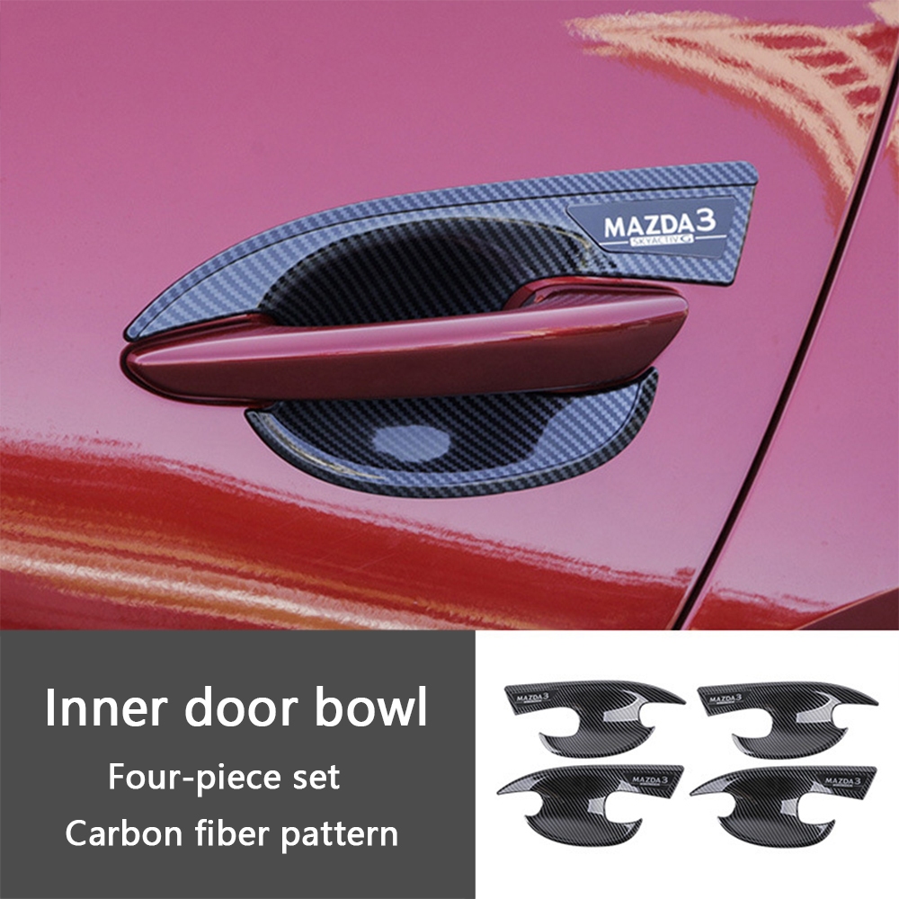 Phụ Kiện Trang Trí Tay Nắm Cửa Xe Hơi mazda 3 2020 Bằng abs