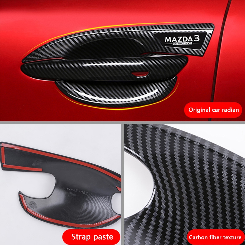 Phụ Kiện Trang Trí Tay Nắm Cửa Xe Hơi mazda 3 2020 Bằng abs