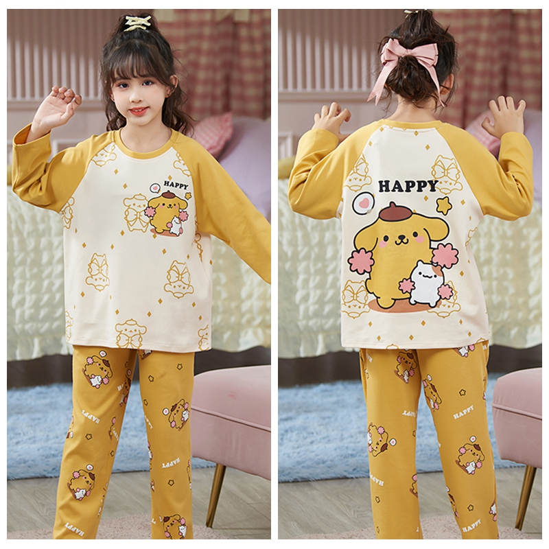 Bộ Đồ Ngủ Pijama Tay Dài In Hình kuromi Dễ Thương Cho Bé Gái
