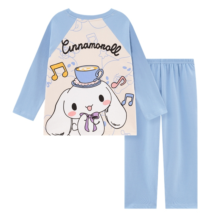 Bộ Đồ Ngủ Pijama Tay Dài In Hình kuromi Dễ Thương Cho Bé Gái