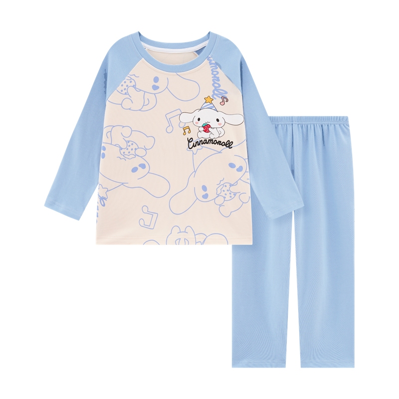 Bộ Đồ Ngủ Pijama Tay Dài In Hình kuromi Dễ Thương Cho Bé Gái