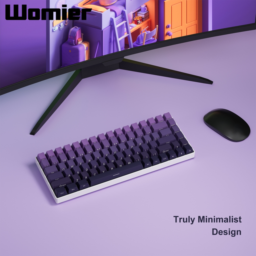 Womier 135 Phím Keycaps in bên hông, PBT Double Shot Shine Through Keycaps cho Gateron MX Switches Bàn phím cơ, OEM Profile Gradient Keycap | BigBuy360 - bigbuy360.vn