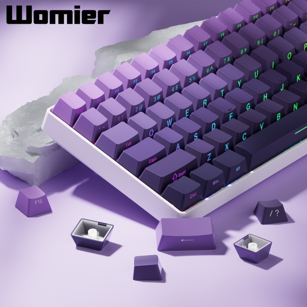 Womier 135 Phím Keycaps in bên hông, PBT Double Shot Shine Through Keycaps cho Gateron MX Switches Bàn phím cơ, OEM Profile Gradient Keycap | BigBuy360 - bigbuy360.vn
