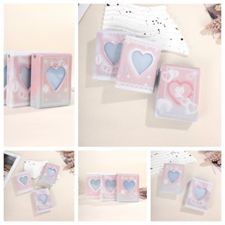 Cuốn Album Ảnh 3 inch 40 Ngăn Họa Tiết Trái Tim Hoạt Hình Dễ Thương