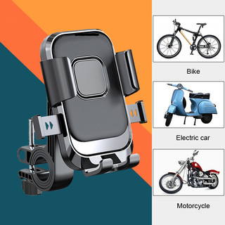 360° Giá Đỡ Điện Thoại Gắn Tay Lái Xe Đạp / Xe Máy Bằng Hợp Kim Chống Sốc 4.7-7.2 inch