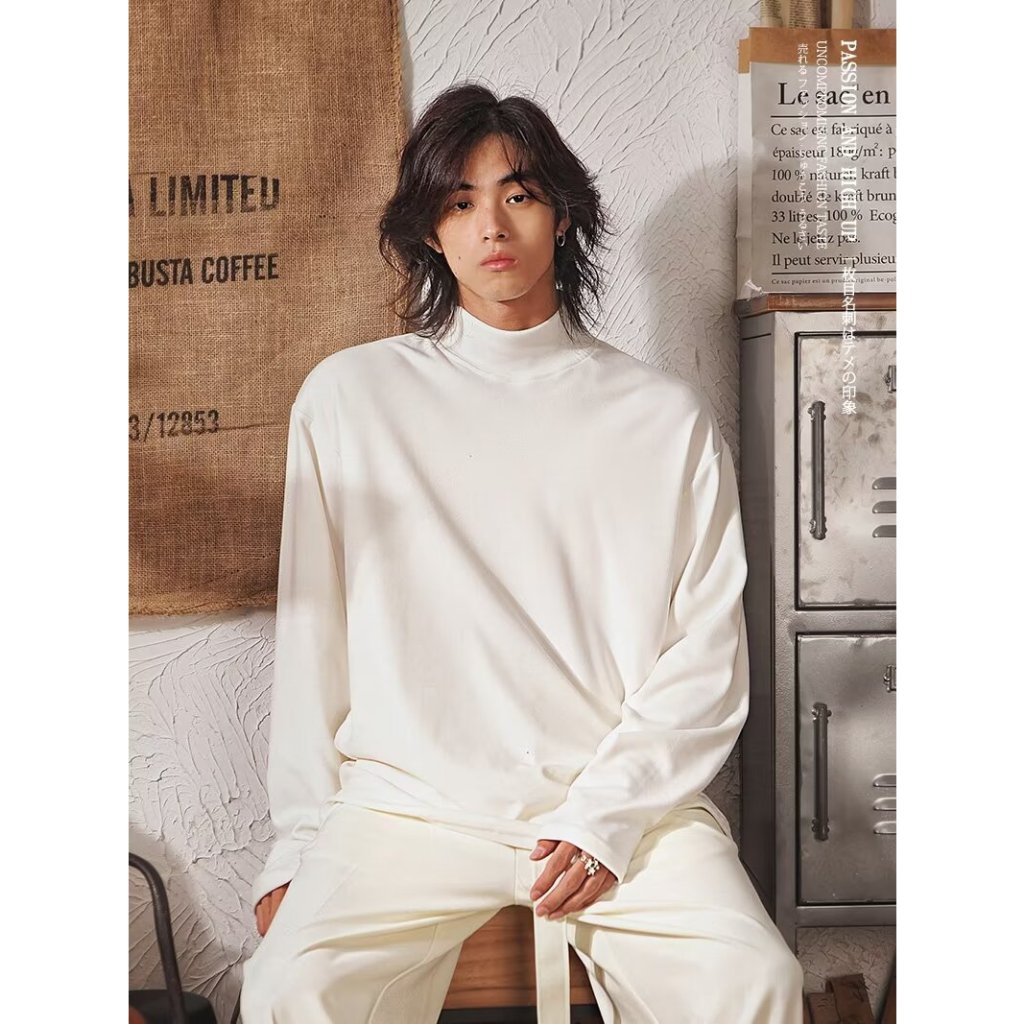 Áo Sơ Mi Nhung Hai Mặt Cổ Cao Màu Trơn Thời Trang Thu Đông Cho Nam Giới