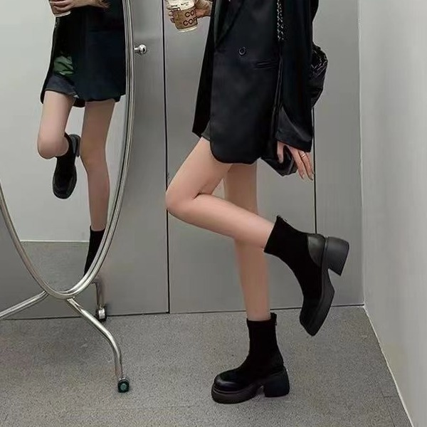 Giày Boot Cao Gót Thiết Kế Mới Đế Dày Cao Cấp Thời Trang Dành Cho Nữ