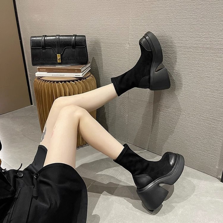 Giày Boot Cao Gót Thiết Kế Mới Đế Dày Cao Cấp Thời Trang Dành Cho Nữ